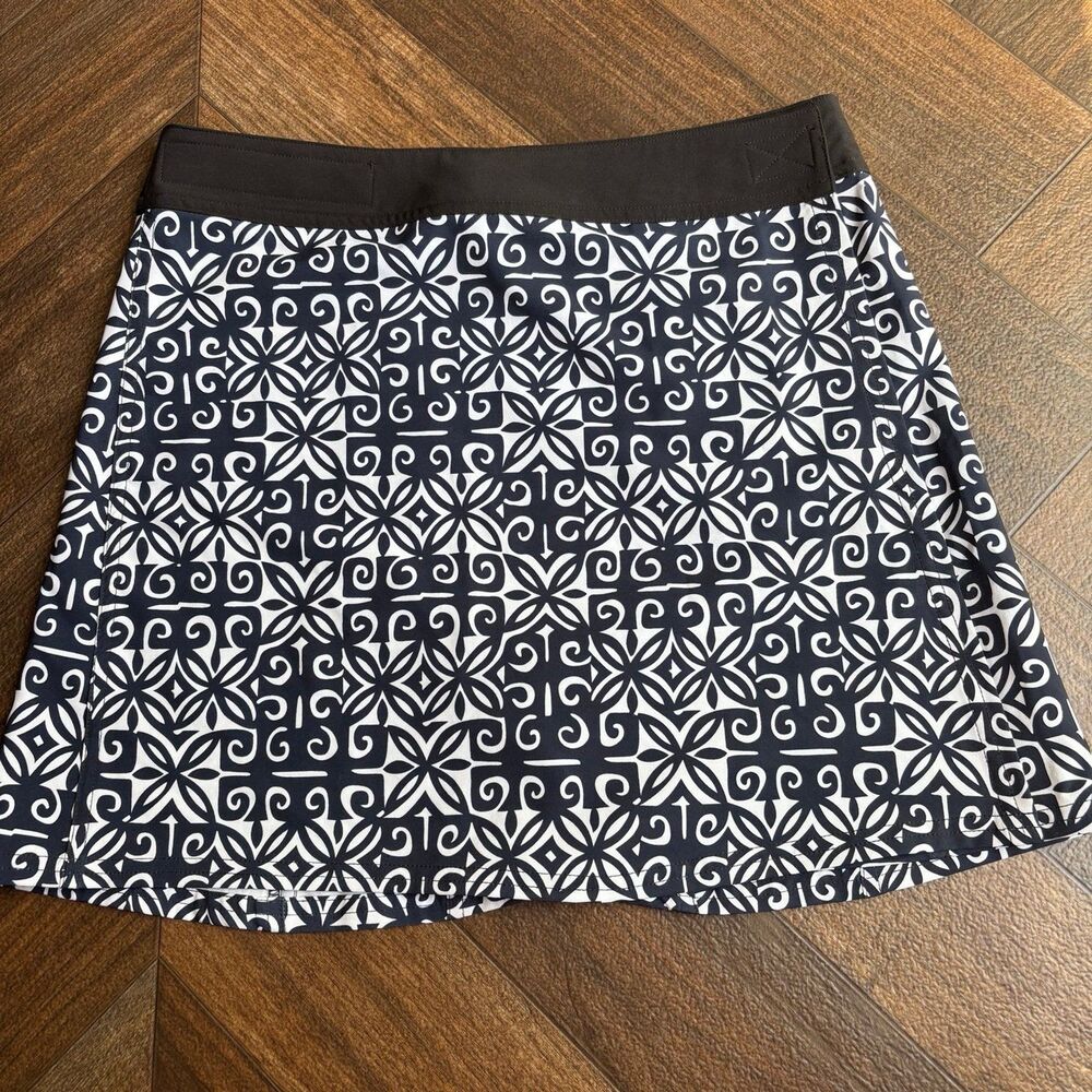 RipSkirt Hawaii Women's Level 1 Wrap Mini Skirt Blue White Geometric Small